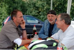 DHV-Geländereferent Björn Klaassen im Gespräch mit Tommy Walker und Peter Ziegler